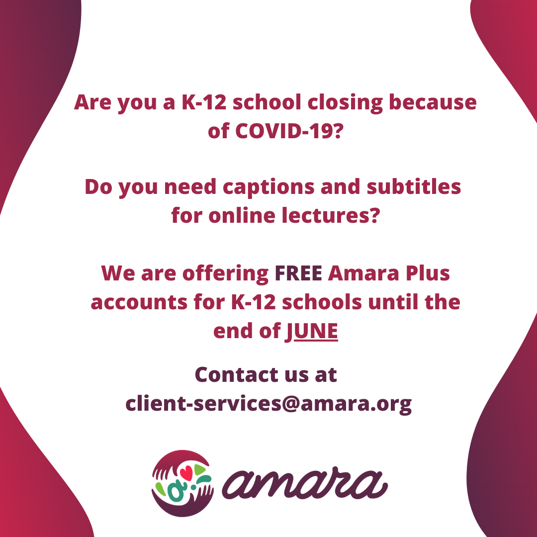 FREE private subtitling workspaces for K-12 schools!